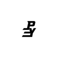 esport monogram initial boldand cool concept PY sporty style letter vector