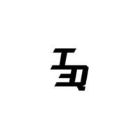 sporty style esport monogram initial letter boldand cool concept IQ vector