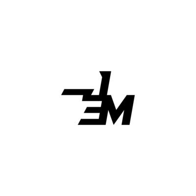 sporty style esport monogram initial letter boldand cool concept JM
