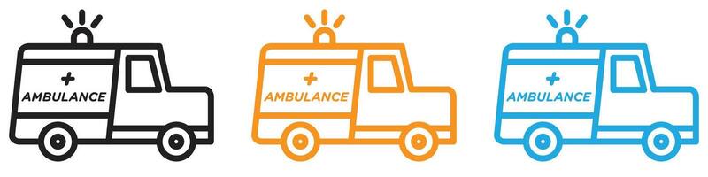 Ambulance logo set collection for web app ui vector