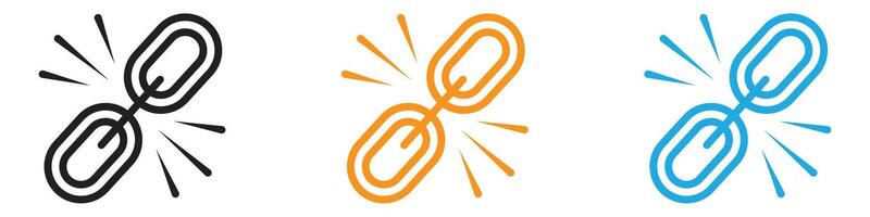 Backlink logo set collection for web app ui vector