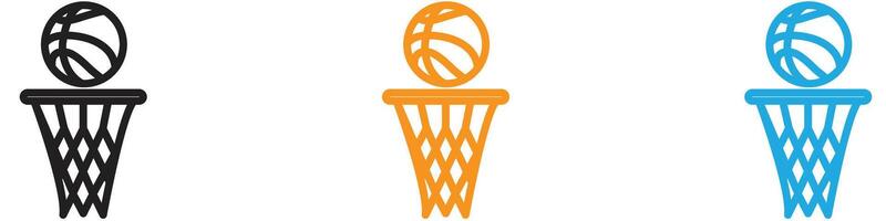 Basketball logo set collection for web app ui vector