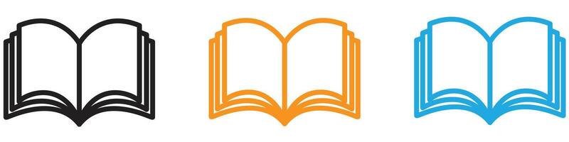 Book logo set collection for web app ui vector