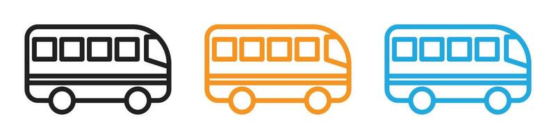 Bus logo set collection for web app ui vector