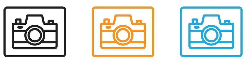 Camera logo set collection for web app ui vector