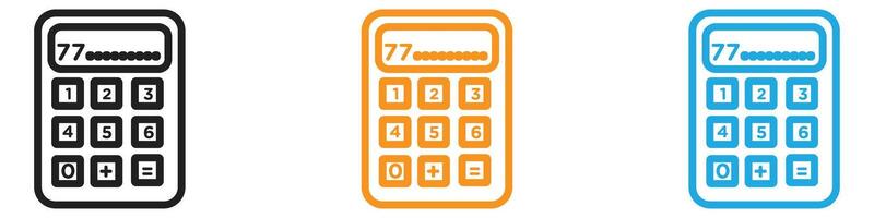 Calculator logo set collection for web app ui vector