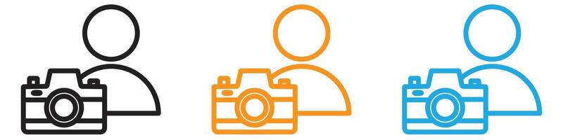 Cameraman logo set collection for web app ui vector