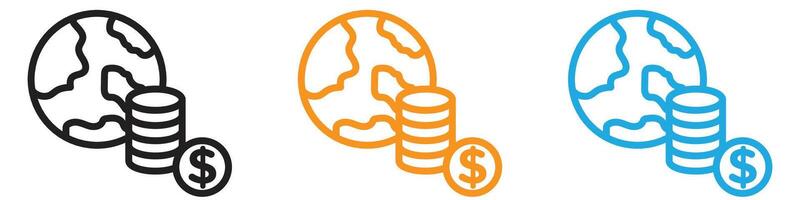 Capitalism logo set collection for web app ui vector