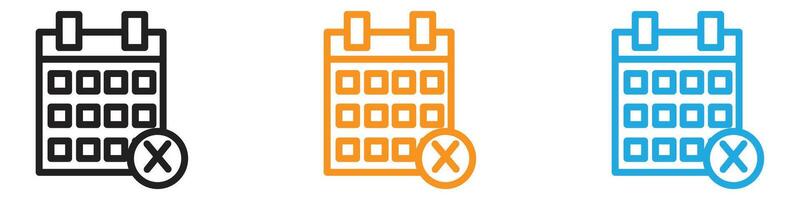 Cancel event logo set collection for web app ui vector