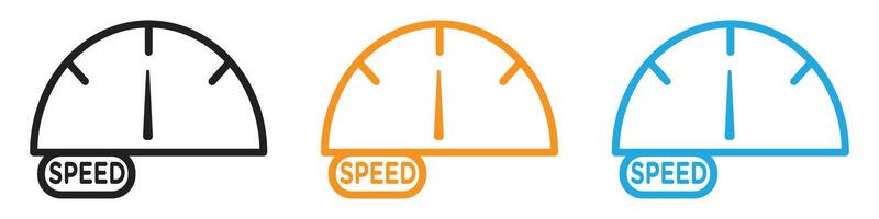 Car speedometer logo set collection for web app ui vector