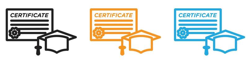 Certification diploma logo set collection for web app ui vector