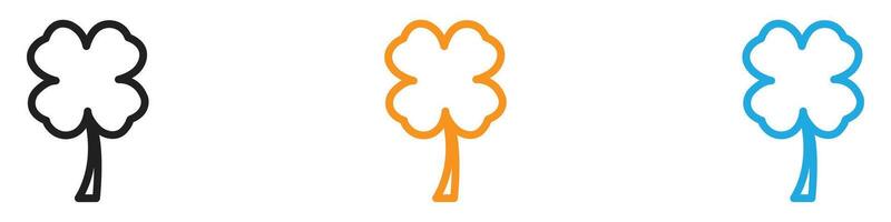 Clover logo set collection for web app ui vector