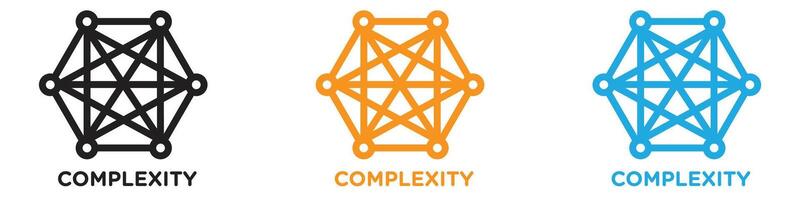 Complexity logo set collection for web app ui vector