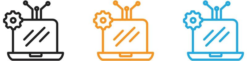 Computer Technology logo set collection for web app ui vector