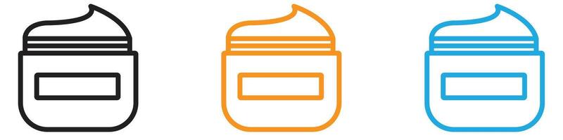 Cream jar logo set collection for web app ui vector