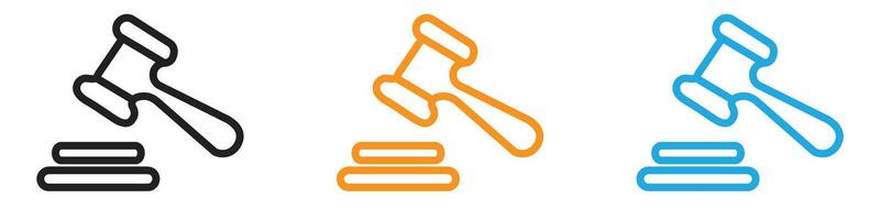 Court judgement logo set collection for web app ui vector