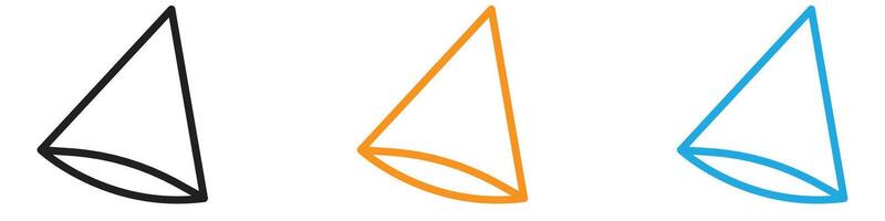 Cone shape 3D logo set collection for web app ui vector