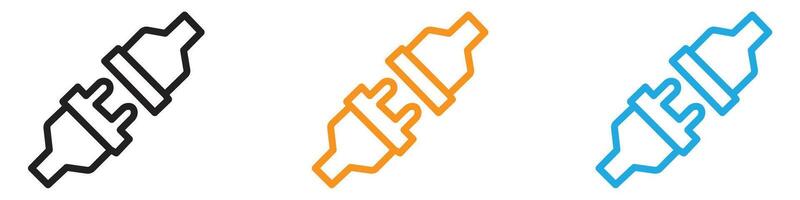 Connect plug logo set collection for web app ui vector
