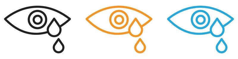 Crying logo set collection for web app ui vector