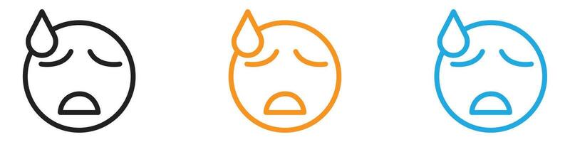 Desperate emoji logo set collection for web app ui vector