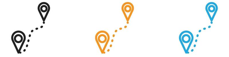 Destination distancing logo set collection for web app ui vector