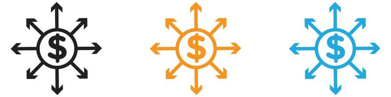 Diversified investment logo set collection for web app ui vector