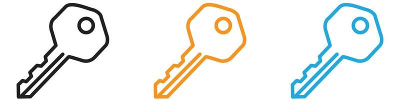 Door key logo set collection for web app ui vector