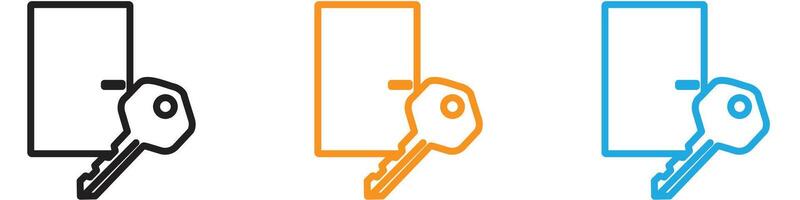 Door key logo set collection for web app ui vector