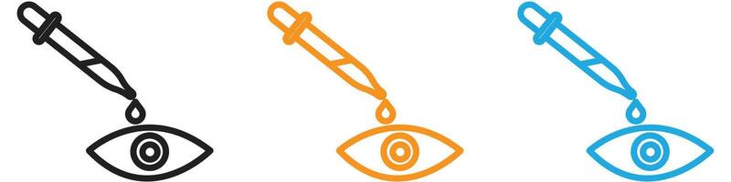 EYE DROP logo set collection for web app ui vector