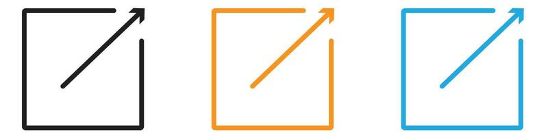 External link logo set collection for web app ui vector