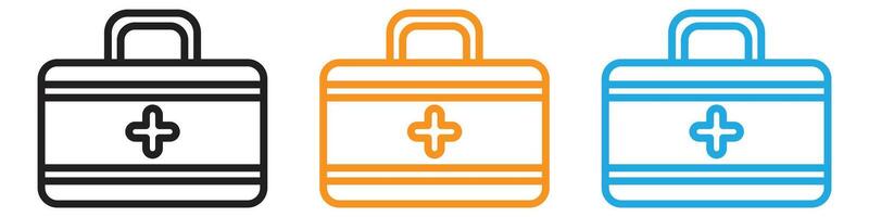 Emergency kit logo set collection for web app ui vector
