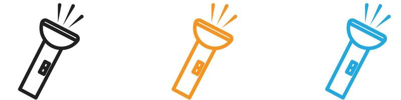 Flashlight logo set collection for web app ui vector