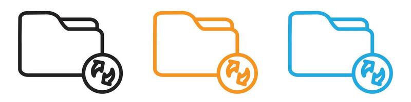 Folder sync logo set collection for web app ui vector