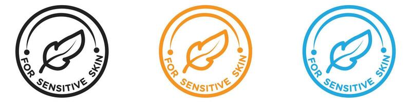 For sensitive skin logo set collection for web app ui vector