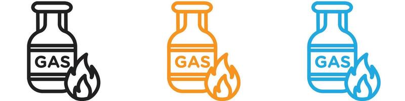 Gas tank logo set collection for web app ui vector