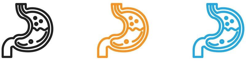 Gastritis logo set collection for web app ui vector