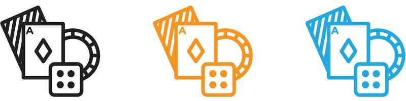 Gambling logo set collection for web app ui vector