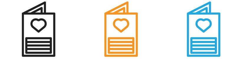 Greeting card logo set collection for web app ui vector