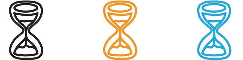 Hourglass logo set collection for web app ui vector