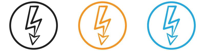 High voltage logo set collection for web app ui vector