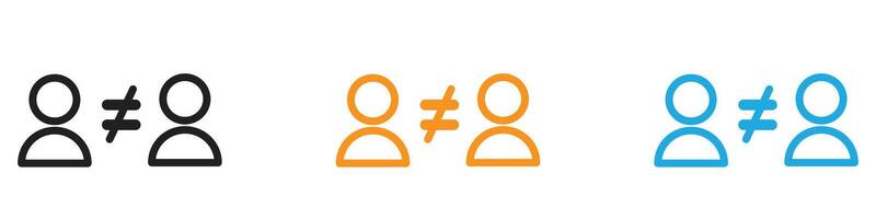 Inequality logo set collection for web app ui vector