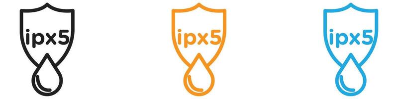Ipx5 waterproof logo set collection for web app ui vector