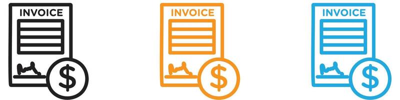 Invoice logo set collection for web app ui vector