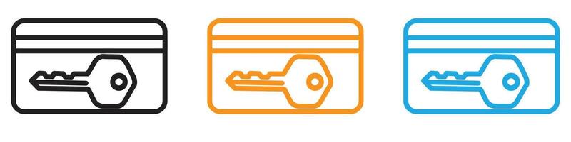 Keycard access logo set collection for web app ui vector
