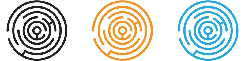 Labyrinth logo set collection for web app ui vector