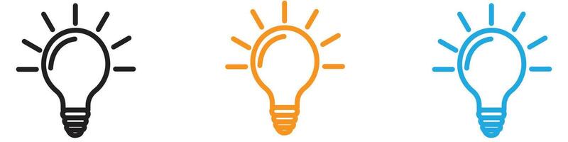Lamp logo set collection for web app ui vector