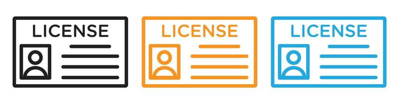 License logo set collection for web app ui vector