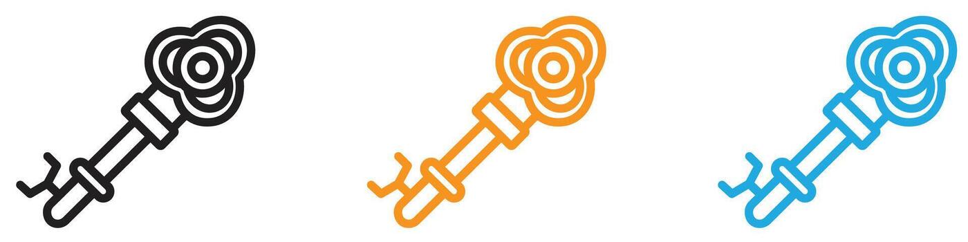 Magic Key logo set collection for web app ui vector