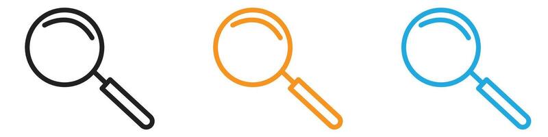 Magnifying glass logo set collection for web app ui vector