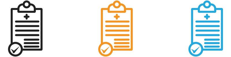 Medical report logo set collection for web app ui vector